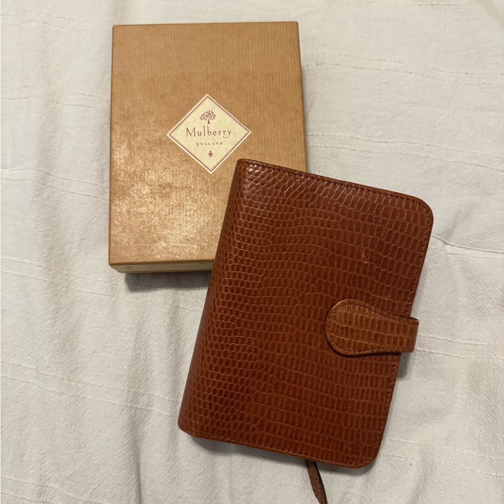 Mulberry Textured Tan Leather Agenda